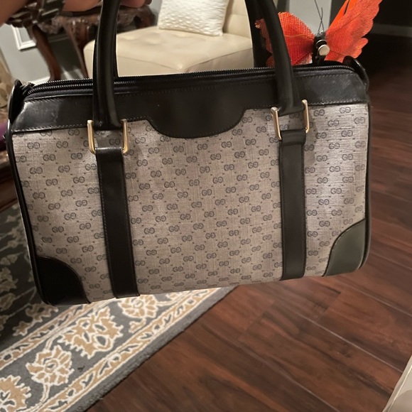 Gucci hand bag wallet and key holder Navy Blue Micro G. - Picture 9 of 14